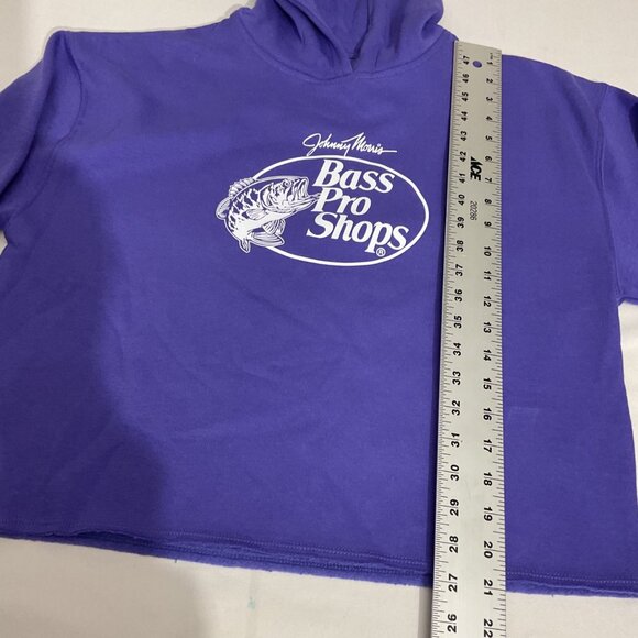 Bass Pro Shops Purple Hoodie Sweatshirt With Iconic Logo S/P Size 60% Cotton & 4 - Picture 7 of 9
